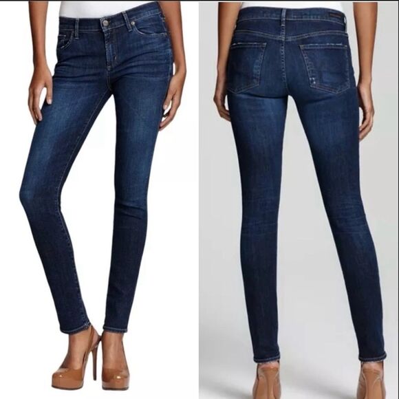 CITIZENS OF HUMANITY Avedon Skinny Jeans Mid Rise Spectrum Wash Blue Size 28 - Picture 1 of 11